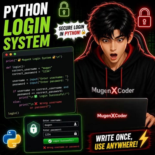 Apna Login System Banao 😳 | Python Mini Project 🔥