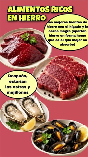 ALIMENTOS RICOS EN HIERRO #salud#anemia#anemiaferropenica