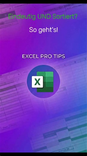 Ordnung ist das halbe Leben – besonders in Excel! 📊 In Teil 3 unserer Serie zeigen wir, wie du Funktionen kombinierst. Mit =SORTIEREN(EINDEUTIG()) baust du dir Listen, die sich komplett von selbst verwalten. Kein manuelles Nachsortieren, keine Fehler. Welches Excel-Problem nervt dich am meisten? Schreib’s mir! 👇 #exceltricks #büroalltag #effizienz #excelformeln #sortieren #digitalisierung #produktivität #officehacks | Excel Tips