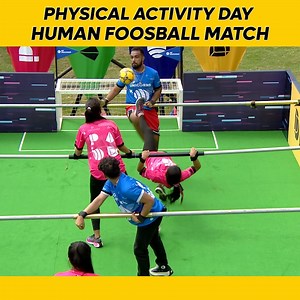 Physical Activity Day Human Foosball Match | Playground