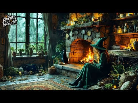 Witch Ambience — Cozy Cottage Rain & Fireplace | Amber Hollow (Sleep / Study)