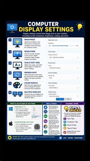Computer Display Settings Explained | Brightness, Resolution, Scale & Refresh Rate | Tips and Tricks