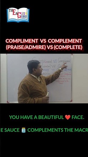COMPLIMENT VS COMPLEMENT #theenglishgurushivaganesh