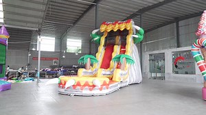 Commercial 18 OZ PVC Outdoor Adult Giant Inflatable Water Slide With Detachable Swimming Pool and Blower for Backyard Kids Party