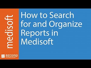 Medisoft Support: How to Search For & Organize Reports in Medisoft