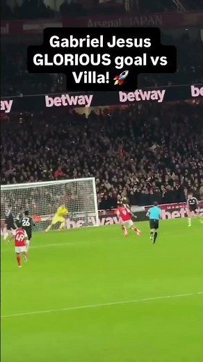 Gabriel Jesus goal vs Aston villa #arsenal #gabrieljesus #premierleague