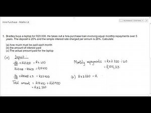 Grade 10/11/12 Maths Lit - Hire Purchase