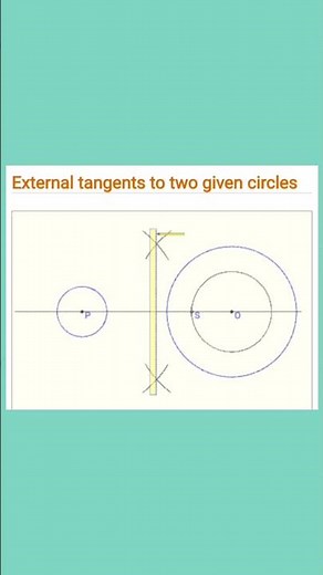 How to Draw External Tangents to Two Given Circles | Direct Common Tangent (DCT)