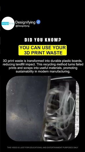 TURN 3D PRINT WASTE INTO USEFUL PLASTIC