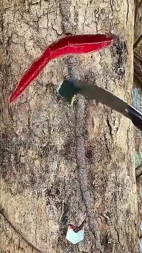 if one way to take the sap from a rubber tree #viral #shorts #trending