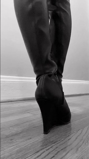 My sexy thigh high Wedge boots