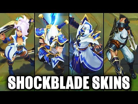 All SHOCKBLADE Skins Spotlight Qiyana Zed Kassadin Shen | League of Legends