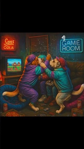 Dogs are not playing poker anymore, they are playing video games, #trending #fyp #youtube #shorts