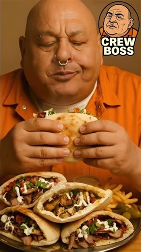 ASMR MUKBANG | Chewy & Juicy Israeli Shawarma Stuffed Pita 🇮🇱😋