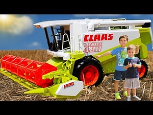Комбайн Bruder Claas Lexion 480 и трактор Fendt | Toys 2 Boys
