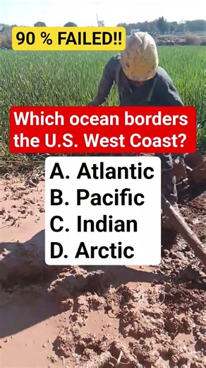 Which ocean borders the U.S. West Coast?