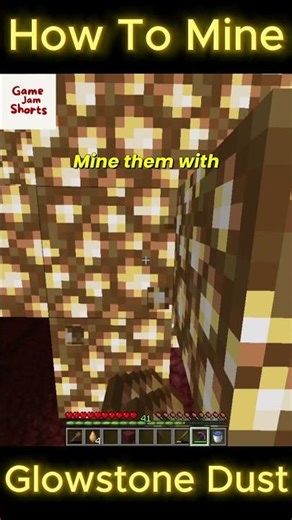 How To Mine Glow stone Dust #minecraft #shorts