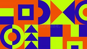 Motion Trendy Graphic. Geometric Dynamic Banner. Seamless Looping. Footage with Decorative Mobile Forms, Abstract Simple Shapes Stock Video - Video of backdrop, dynamic: 227328241