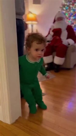 Toddlers meeting Santa is watching HOLIDAY TRAUMA happen in REAL TIME and it's COMEDY GOLD! 🎅😱✨ Red dress toddler going from curious to FULL MELTDOWN 😭 That horror transformation! The arch-back! The scream! Santa's professional smile while holding a human siren! "This is fine. This happens hourly." 💀 Home visit Santa causing a FULL RETREAT 🏃 That cautious approach! The intense study! Then the ho-ho-ho TRIGGERING IMMEDIATE TEARS! Pointing at Santa like "WHY IS THERE A STRANGER IN OUR HOUSE?!