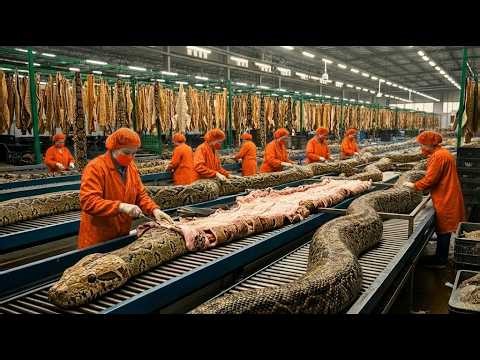 🐍 How the World’s Biggest Snake Factory Turns Pythons into $10,000 Luxury Shoes 👞🔥