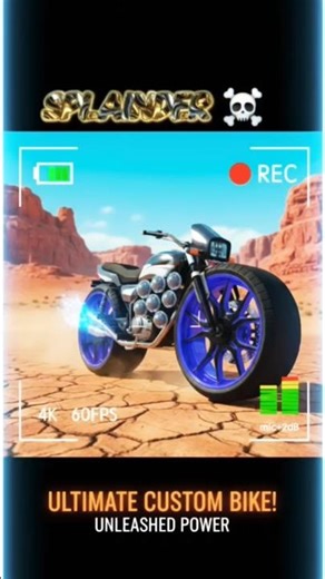 ​Modified Splendor: The Monster Look! 💀🔥 #SplendorLover #ModifiedBikes #BikeLife