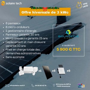 ⚡ Passez à l’énergie durable avec Solaire Tech Marre des factures qui grimpent ? Et si vous produisiez enfin votre propre énergie ☀️ Solaire Tech, spécialiste du photovoltaïque en Haute-Savoie, vous accompagne de l’étude à l’installation, partout dans la région. ✔ Installations fiables et performantes ✔ Techniciens certifiés ✔ Solutions sur-mesure selon votre habitation ✔ Aides et subventions disponibles 👉 Demandez votre étude gratuite dès maintenant : un conseiller vous rappelle rapidement pou