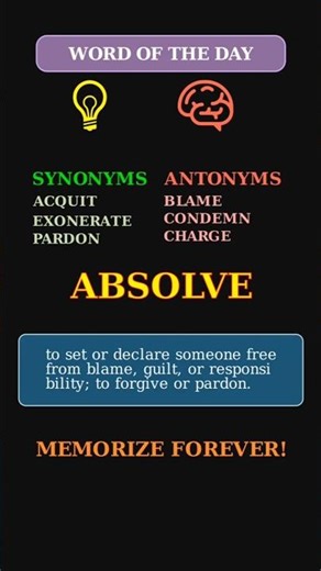 Absolve: The Word for Freeing from Blame ⚖️ A Legal & Moral Verb