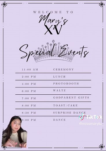 Quince Schedule and Special Events Planning Guide