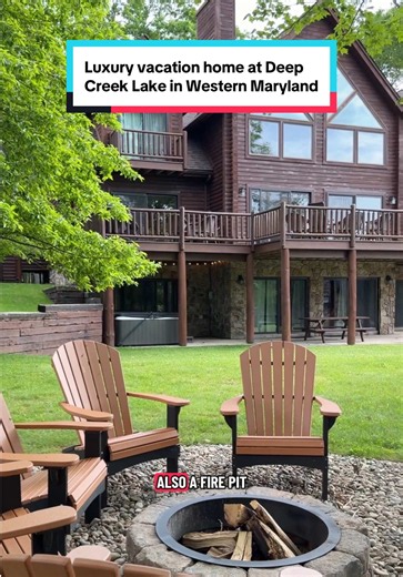 We love visiting Deep Creek Lake in Western Maryland and found the perfect luxury log home for a getaway with friends and/or family! DockednLoaded has everything we needed for a relaxing and soul-nurturing weekend away! With a foosball table, pool table, hot tub, fire pit, 2 fireplaces, bar area, and well-equipped kitchen we enjoyed quality time together and barely left the home! Even our teenagers were impressed! 🤣 The spacious home sleeps 14 people with 5 bedrooms & 4.5 bathrooms, including 2