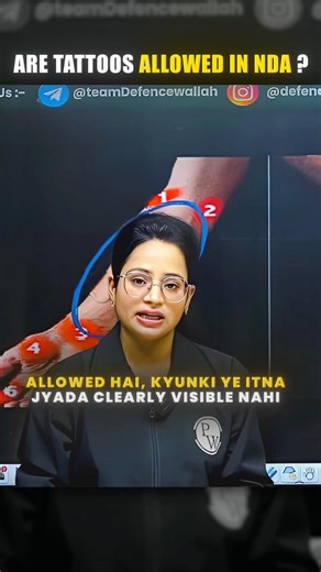 Parts Where Tattoos are allowed✅ National Defence Academy | NDA 2026 #nda #army #airforce #navy #pw