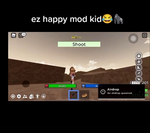 Using Happy Mod in Da Hood: EZ Mod Menu Tutorial