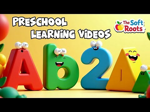 Preschool Learning activities for 3 year olds at home | Learn ABC Phonics Shapes Numbers Colors 🌈
