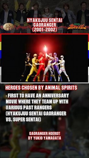 Super Sentai #25: Hyakujuu Sentai Gaoranger (2001) | Hundred Beasts of the Earth