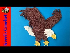 Crochet Bald Eagle Tutorial - Crochet Applique Tutorial