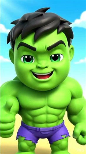Cute Chibi Hulk 😍 | Friendly Smiling Hulk Cartoon | Digital Art Animation