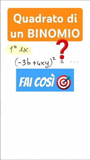 Quadrato di un binomio: come si fa