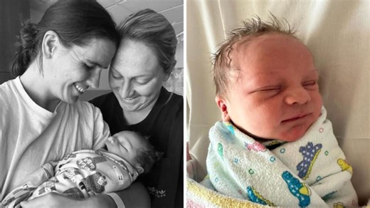 AFLW captain Chelsea Randall and partner Marijana Rajcic announce arrival of baby boy
