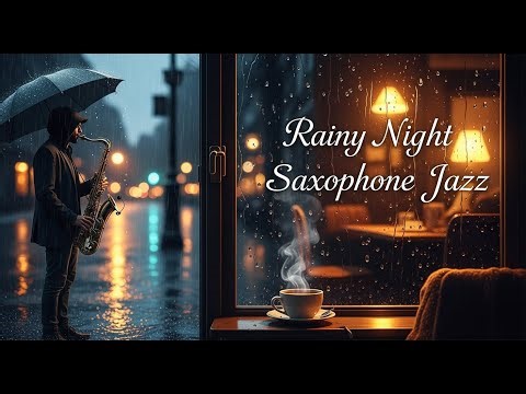 Sweet Rainy Night Jazz 🌧 Soft Saxophone & Rain Sounds for Sleep & Chill Out