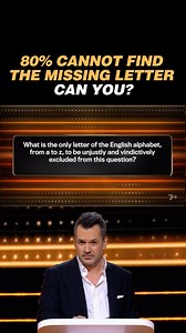 502K views · 2.1K reactions | The 1% Club is back every Sunday on @channel7. 80% of people can’t find the missing letter, can you? | Jim Jefferies | Facebook