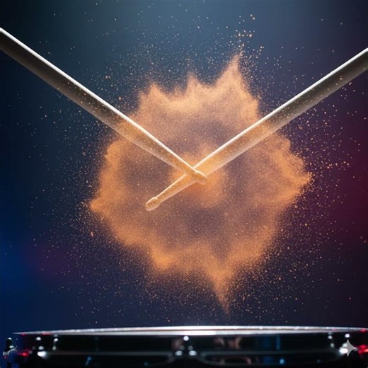 drumsticks clacking together reverbed sound effect