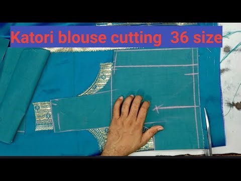 Katori blouse cutting how to 36 size Katori blouse cutting