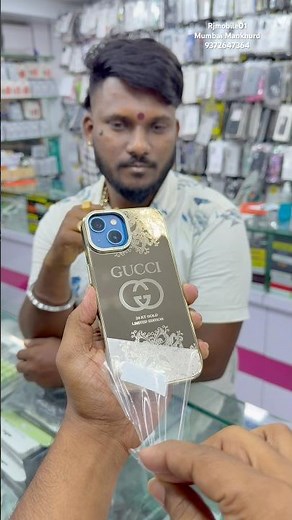 Gucci luxurious gold cover for iphone 15￼24k Limited addition full body glossy￼ with 3-D ￼texture