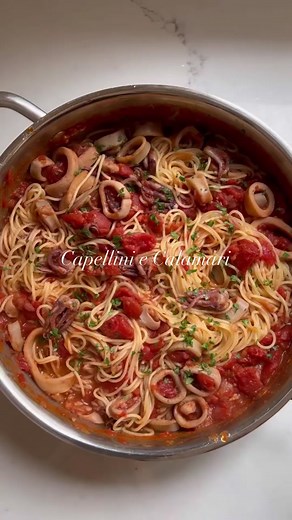 Delicious Capellini e Calamari Arrabiata Recipe