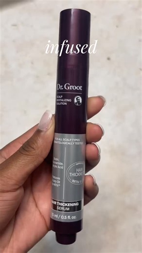 Dr. Groot on Instagram: "@rue_alitycheck is calling all 4C girlies! 💜Grow out baby hairs and perfect your edges with #DrGroot’s Scalp Revitalizing Solution Hair Thickening Roll On Serum ✔️ Clinical test results: 💜Reduces hair loss due to breakage by 82.2%* 💜Improves scalp hydration by 30%* 💜Reduces scalp oil by 46.42%* Get your haircare hero now for $26 USD on @amazon 🛒 - *Based on a clinical test on 24 subjects. #lgbeauty #hairgrowth #hairloss #koreanhaircare"