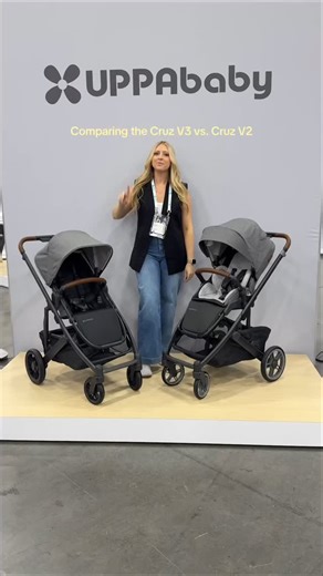 From V2 to V3 — see the side-by-side of our beloved Cruz stroller! Looking for launch updates? Sign up at the link in bio to be the first to know! #uppababy #cruz #cruzv3 #newproduct #comingsoon #babygear #newstroller #singlestroller #parenthood #travelsystem #registrymusthave #registry #abckidsexpo2025 #abckidsexpo #cruzv2 #strollerreview #strollercomparison | UPPAbaby
