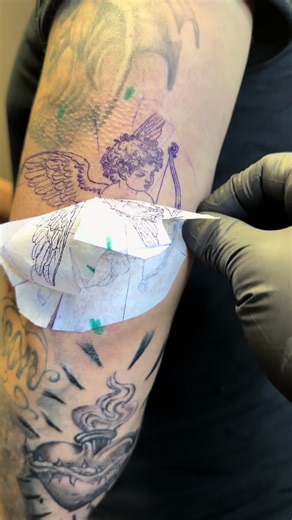 Angel Switch Up Crazy! ❤️‍🔥 #chicago #tattoo #angel #tatts #gunna | tatto