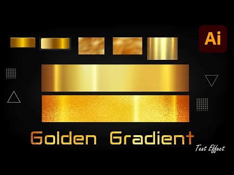 Golden gradient text effect in adobe illustrator cc Adobe illustrator tutorial