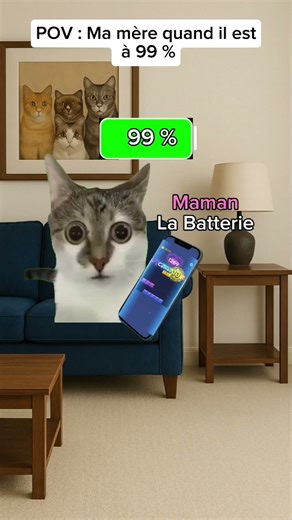 Ma mère quand son téléphone est à 99 % #BlockBlast #humour #drole #sketch #catmemes