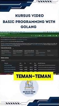 Video Course - Basic Programming With Golang ​#kursuscoding #golanguage #kelasonline