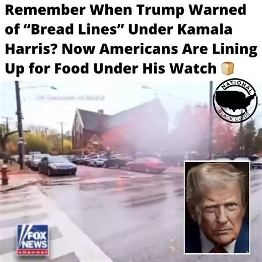 Remember when Donald Trump said “people will be standing in bread lines” if Kamala Harris won? 👀 Well… folks in Cleveland are literally standing in line for food … and it’s happening under his presidency. #Trump #KamalaHarris #BreadLines #Cleveland #EconomicReality #FoodLines #Politics #Accountability #Truth | NationalBlackGuide.com